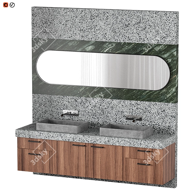 Saransh Bathroom - Stylish and Functional 3D model image 1