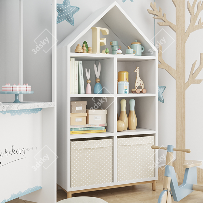 Modern Polygon Childroom Decor 3D model image 8