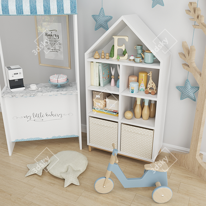 Modern Polygon Childroom Decor 3D model image 9