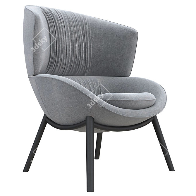 Title: DataMax Lounge Chair 3D model image 2