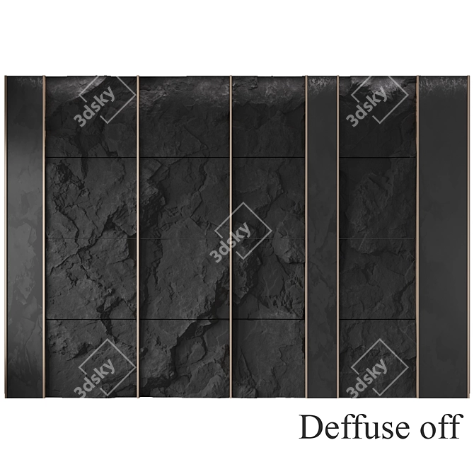 Rock Panel №5: Stunning Wall Décor 3D model image 6