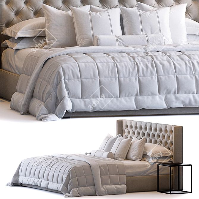 Adler King Bed - Restoration Hardware 3D model image 1