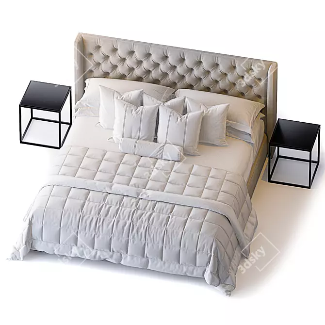 Adler King Bed - Restoration Hardware 3D model image 2