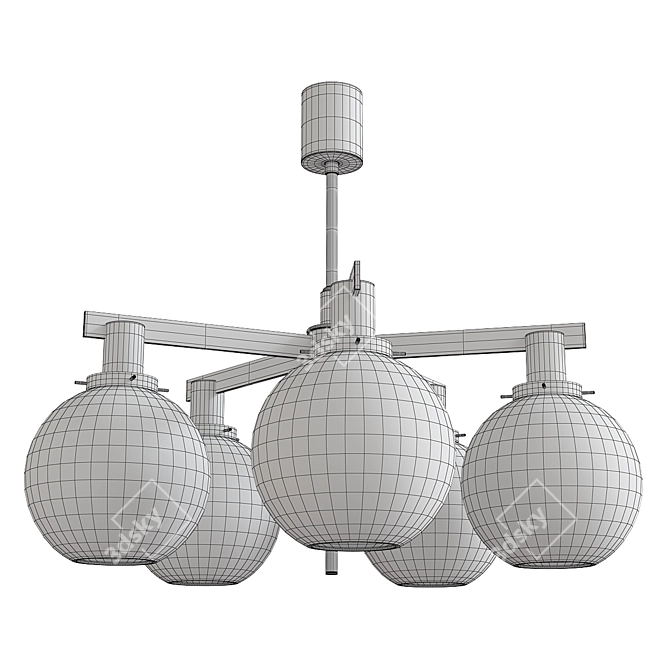 Vintage Hans Jakobsson Ceiling Lamp 3D model image 2