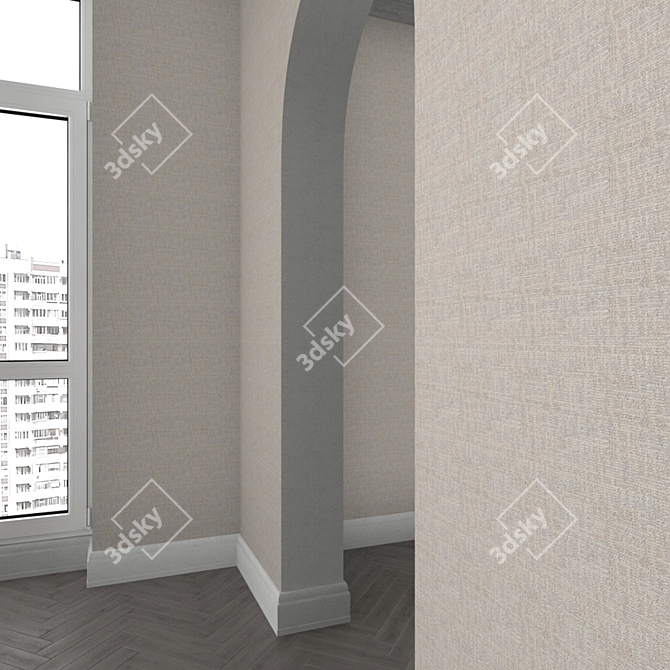 Title: Capri Rhino Textile Wallpaper - Luxurious and Durable 3D model image 2