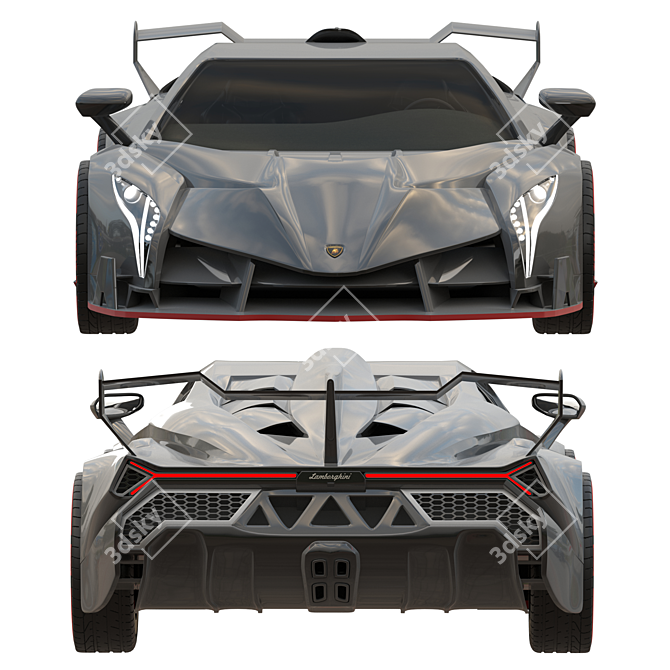 Sleek Lamborghini Veneno Replica 3D model image 2