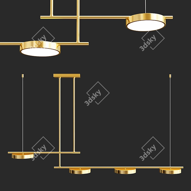 Dazzling Illumination: LIVEIG Chandeliers 3D model image 1