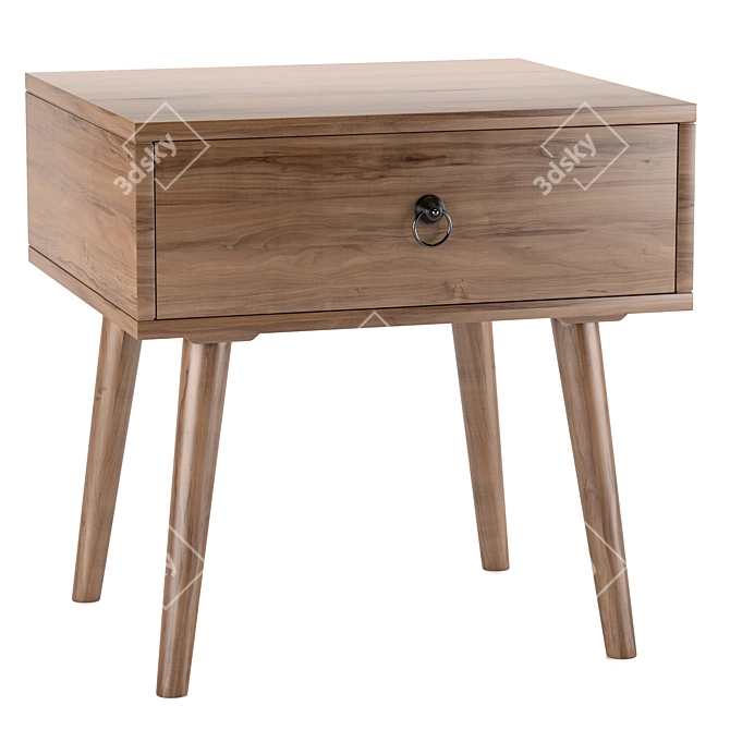 Polly Bedside Table: Modern Design 3D model image 2