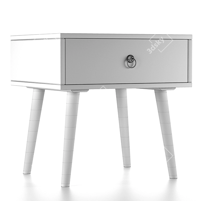 Polly Bedside Table: Modern Design 3D model image 4