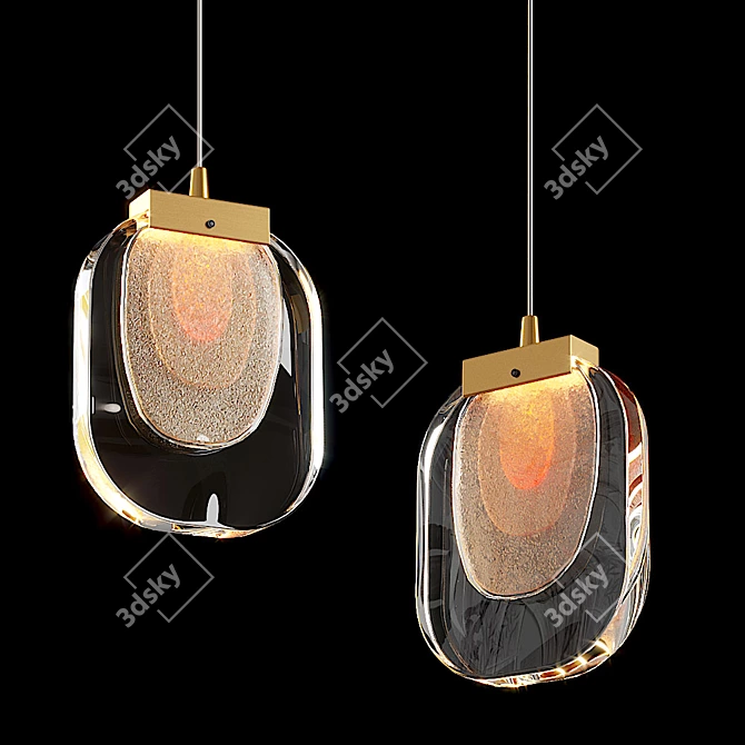 Stylish Helina Pendant Lamp 3D model image 1