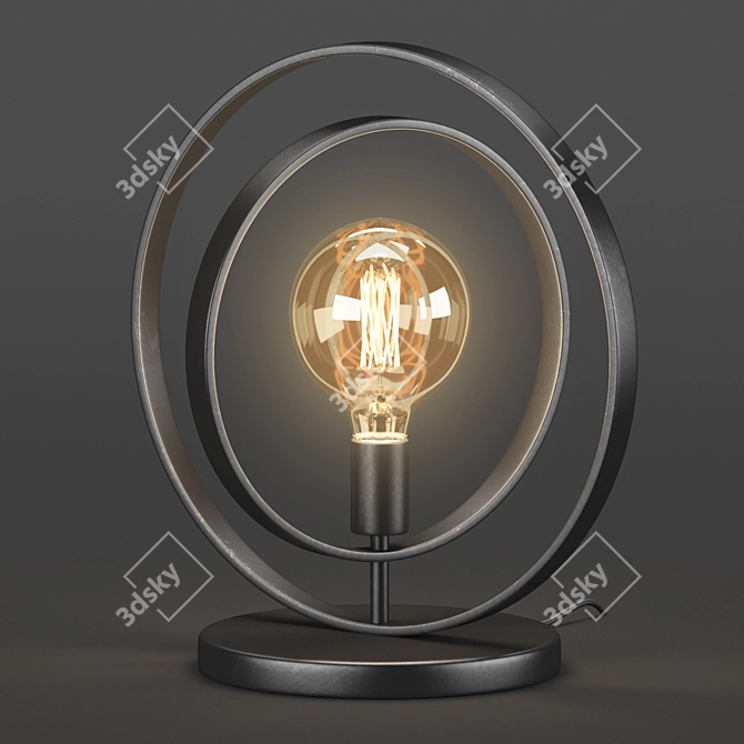 Silverton Industrial Metal Table Lamp 3D model image 3
