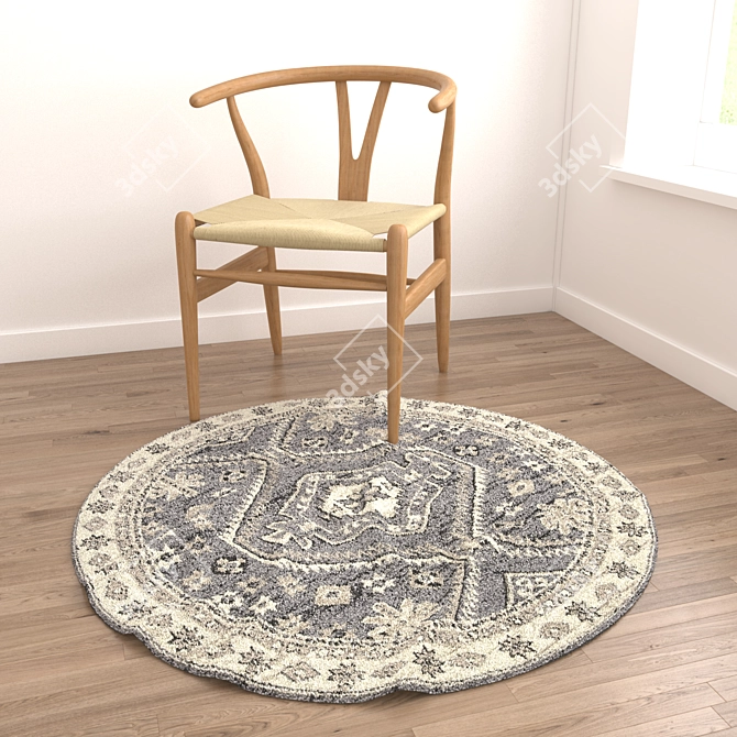 Versatile Round Rugs Set - No 309 3D model image 2