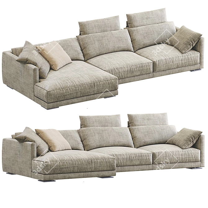 Bristol Sofa: Poliform Elegance 3D model image 1