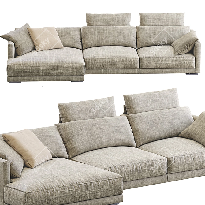 Bristol Sofa: Poliform Elegance 3D model image 3