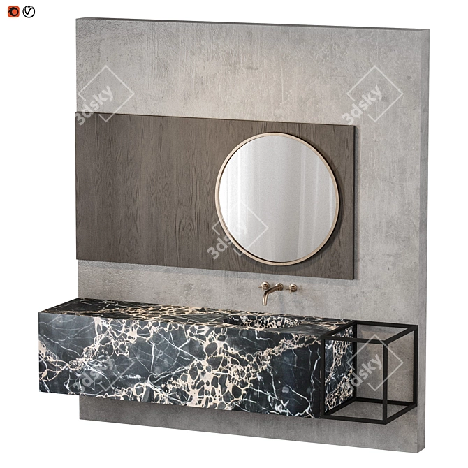 Modern Hertfordshire Bathroom 3D model image 1