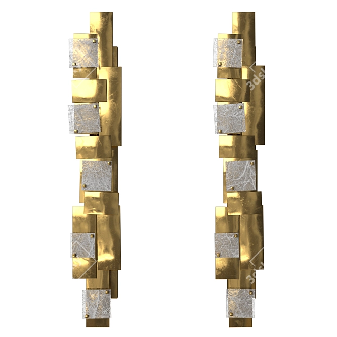 Modernist Gallery Glustin Sconces: Sleek Design Duo 3D model image 1