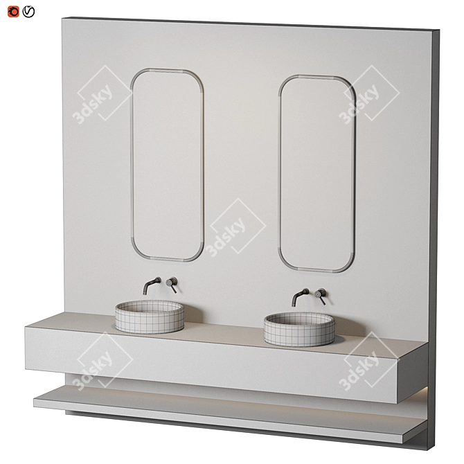 Modern Bathroom vanities for 2021 3D model image 2