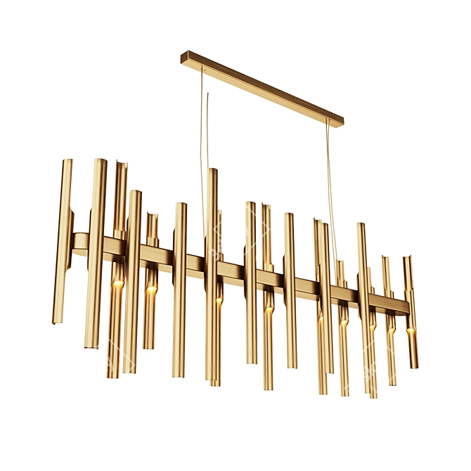 Elegant Scandi Chandelier 3D model image 1