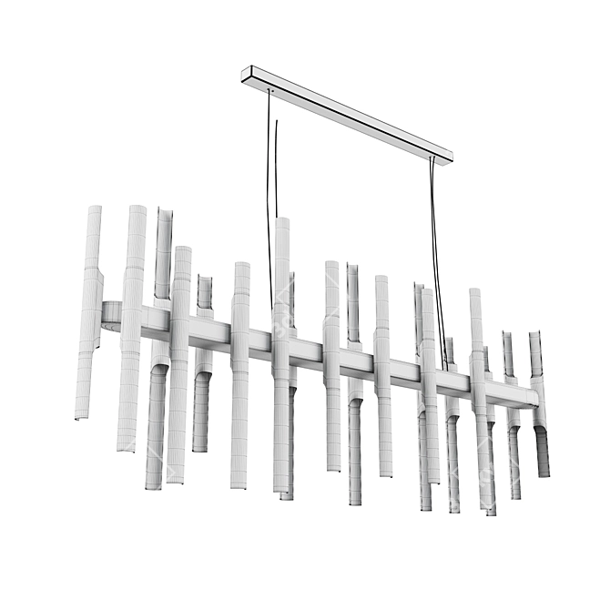 Elegant Scandi Chandelier 3D model image 2