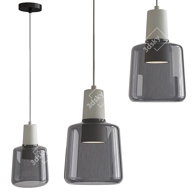 Sleek LED Pendant Light 3D model image 1