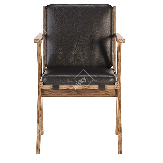 Tribute Wooden Chair: Stylish and Sustainable 3D model image 2