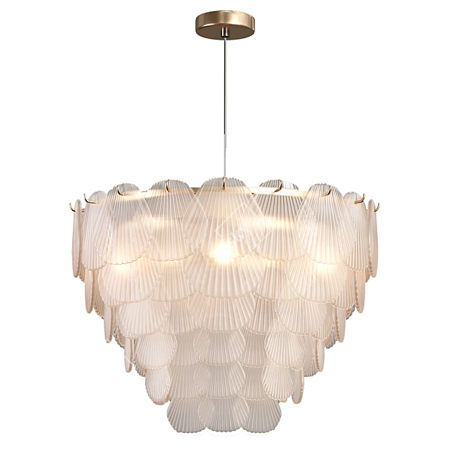 Elegant Shell Chandelier 3D model image 3