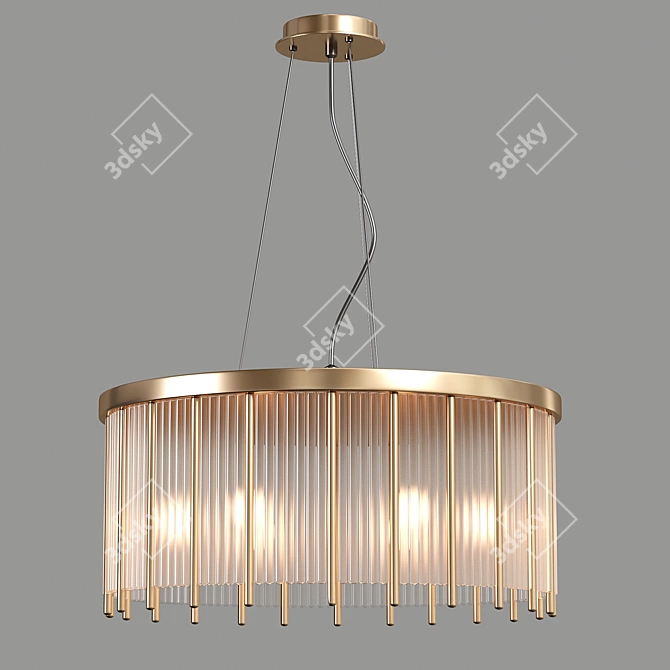 Elegant Abur Chandelier Upgrade 3D model image 1