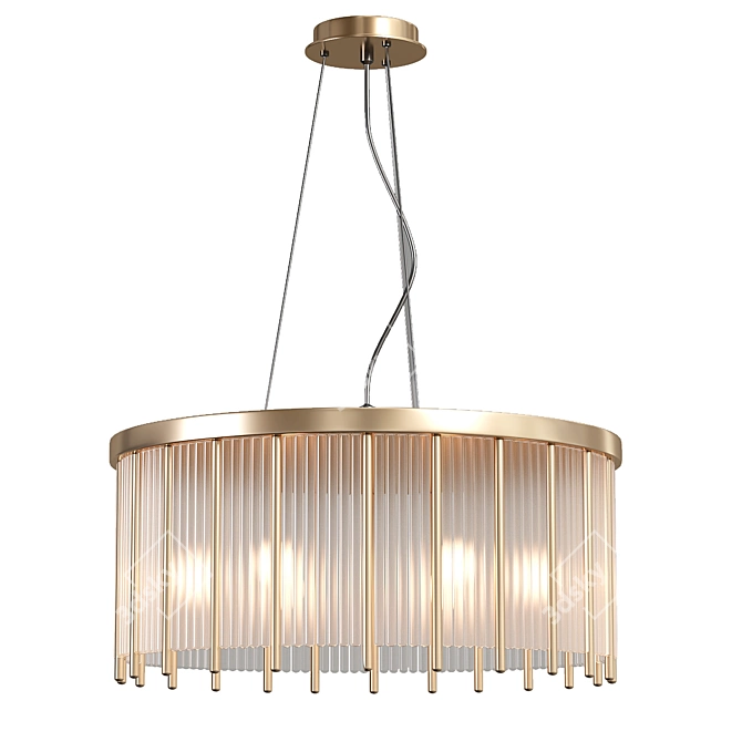 Elegant Abur Chandelier Upgrade 3D model image 4