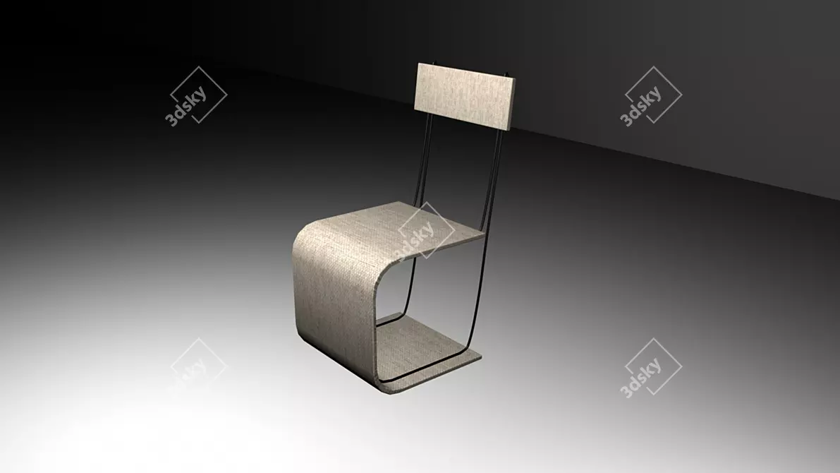 Elegant Velvet Accent Chair 3D model image 1