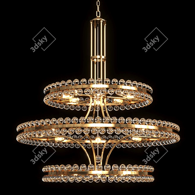 Gleaming Elegance: Clover 24-Light 3D model image 1