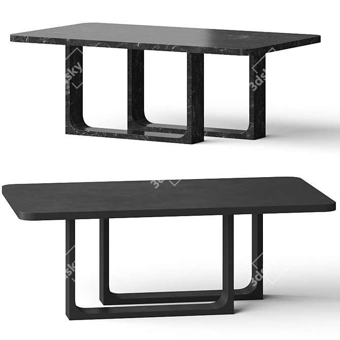 Versatile CB2 Dining Table: Stylish and Functional 3D model image 1
