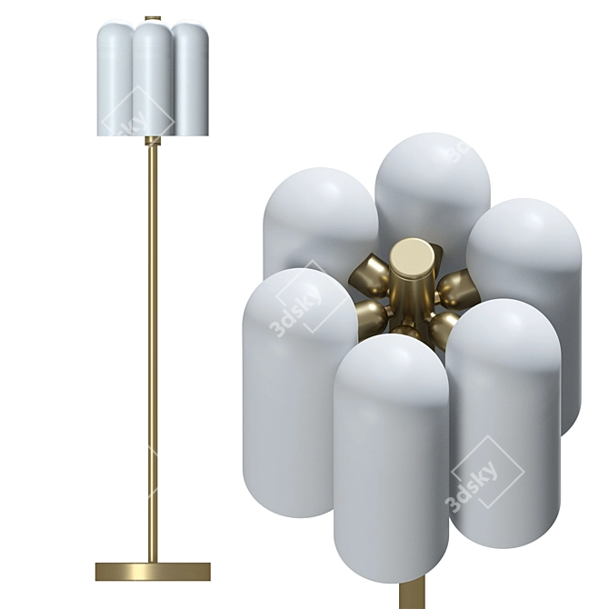 Modern Minimalist Floor Lamp: Odyssey 6 3D model image 1