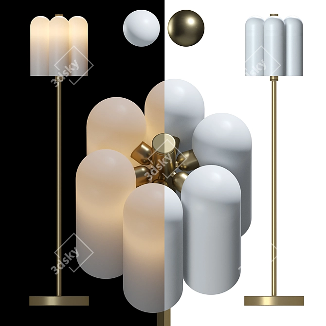 Modern Minimalist Floor Lamp: Odyssey 6 3D model image 3