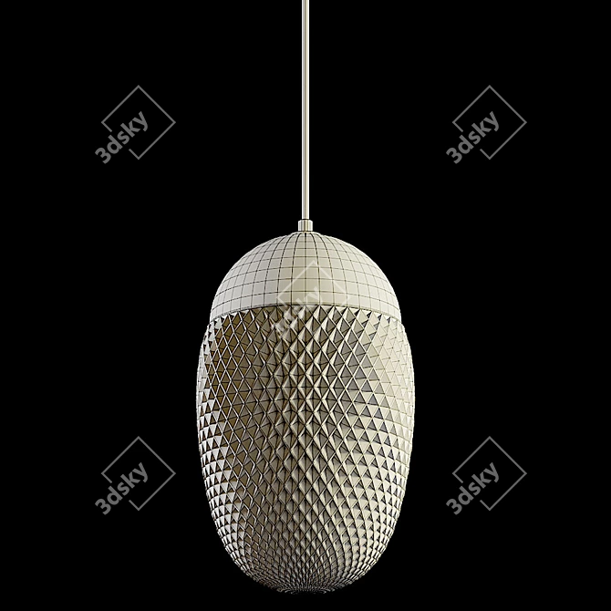 Elegant Gold Pendant Lamp - Lampatron Enterprise 3D model image 3