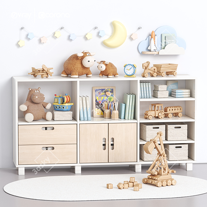 Wooddini "Валинор" Nursery Set 3D model image 1