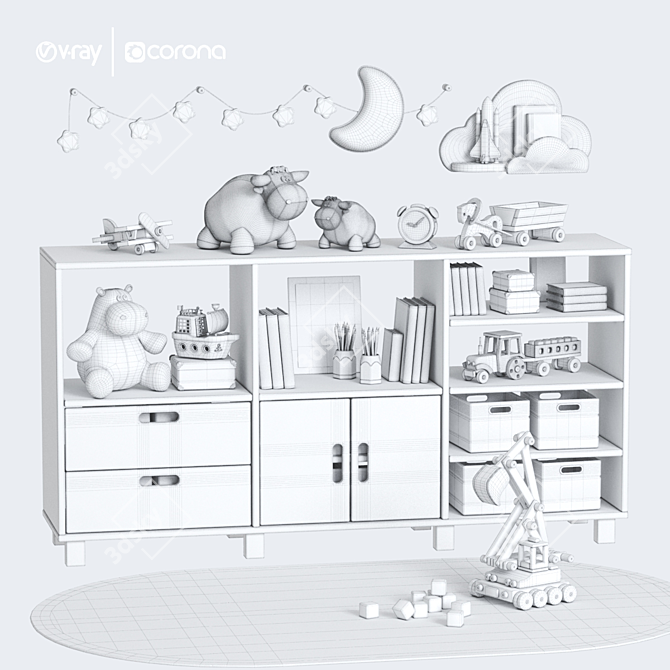 Wooddini "Валинор" Nursery Set 3D model image 6