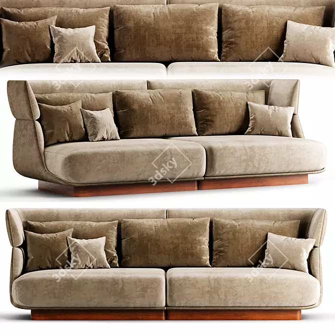 Luxury Lancaster Sofa by Bentley 3D model image 1