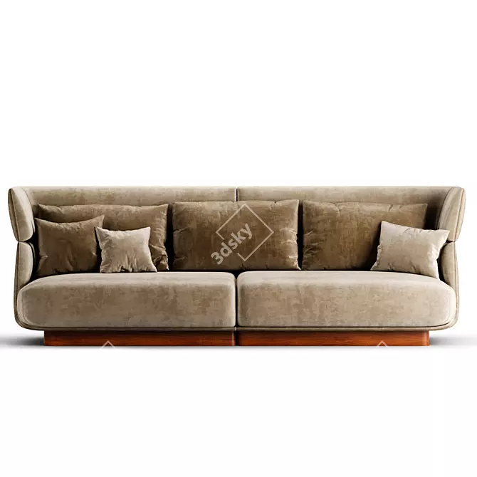 Luxury Lancaster Sofa by Bentley 3D model image 3