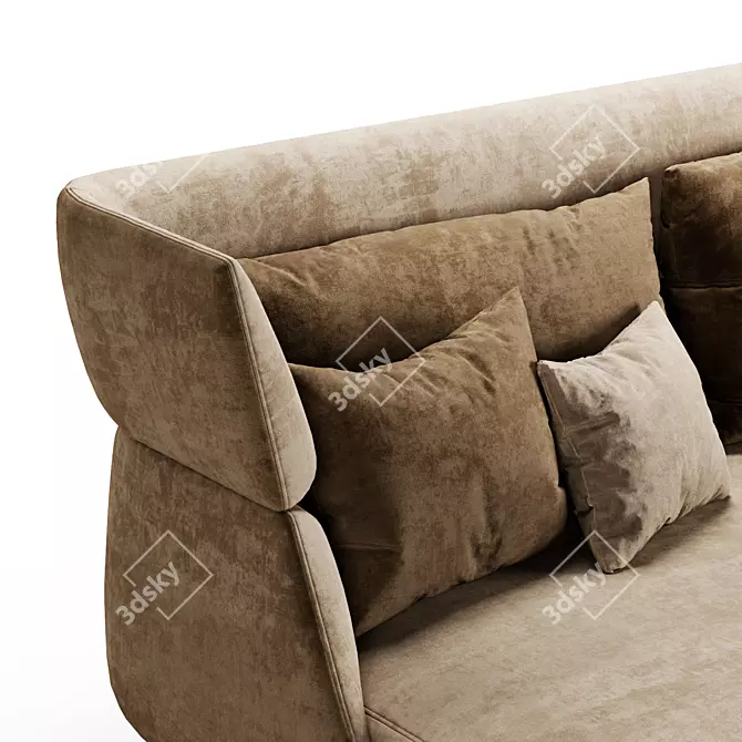 Luxury Lancaster Sofa by Bentley 3D model image 4