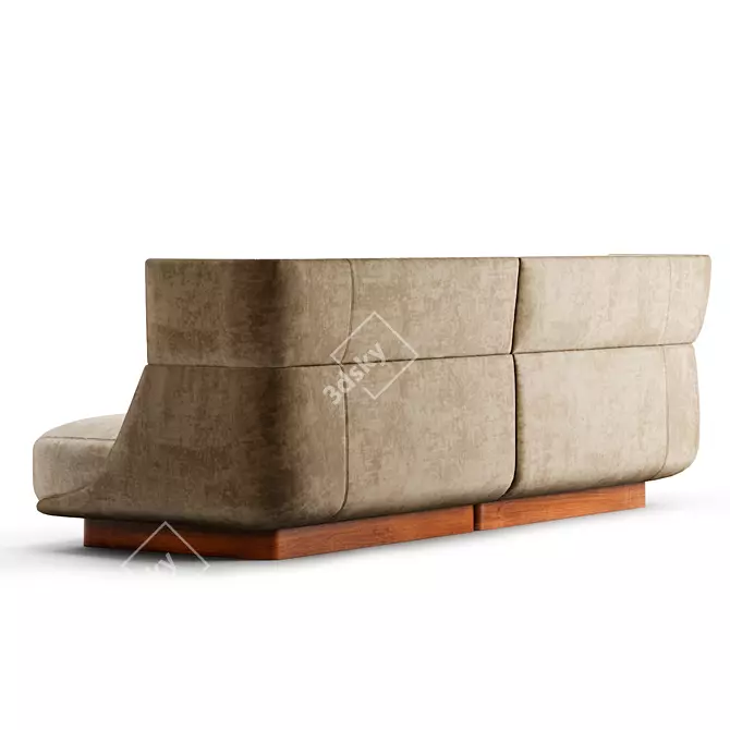 Luxury Lancaster Sofa by Bentley 3D model image 5