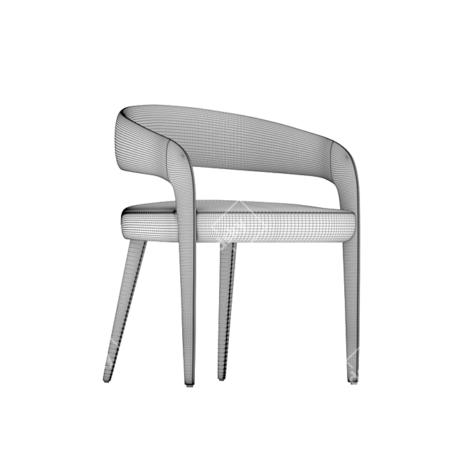 Lisette Dining Chair: Sleek and Modern 3D model image 4