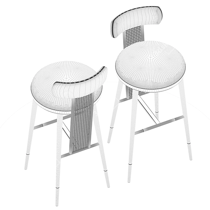 Blakey Bar Chair: Stylish Seating for Modern Spaces 3D model image 5