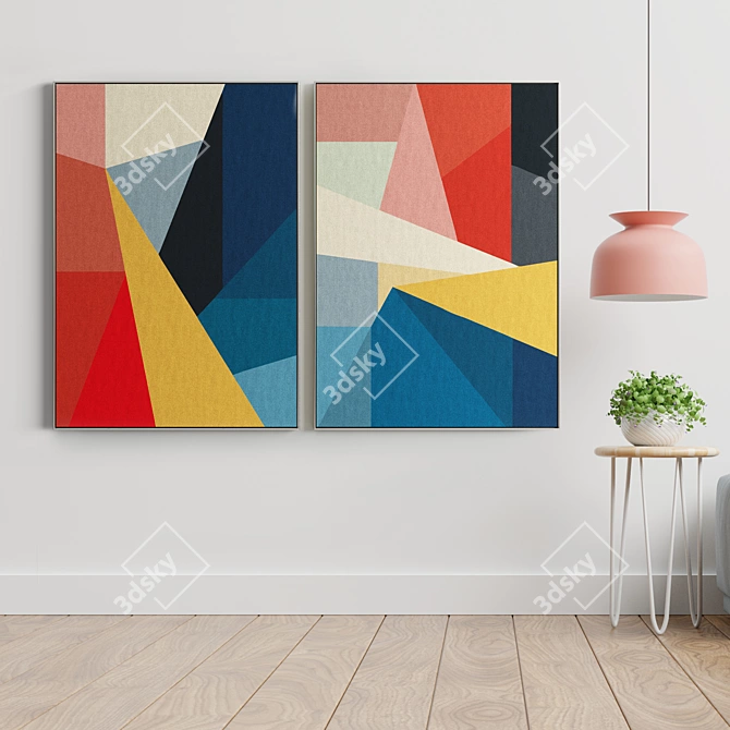 Modern Abstract Frame Set 3D model image 4