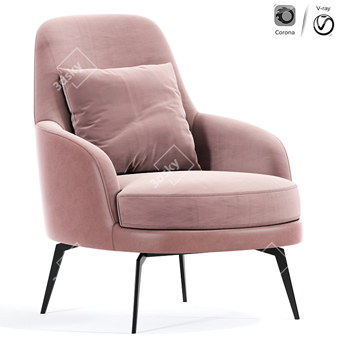 Lecomfort Lounge Armchair: Ultimate Comfort 3D model image 1