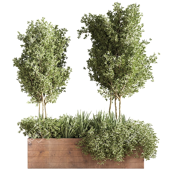 Sleek Indoor Plant Stand 24 3D model image 2