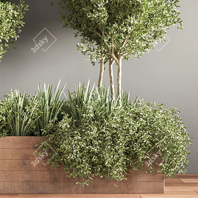 Sleek Indoor Plant Stand 24 3D model image 4