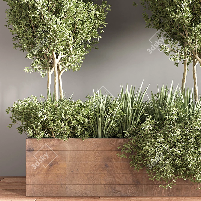 Sleek Indoor Plant Stand 24 3D model image 5