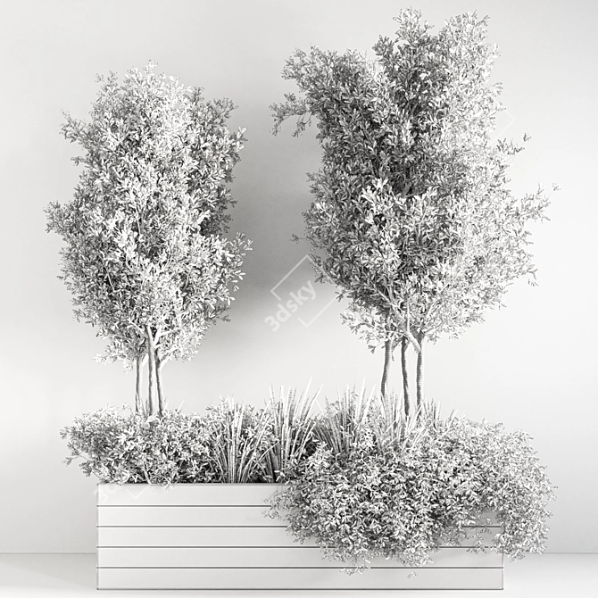 Sleek Indoor Plant Stand 24 3D model image 7