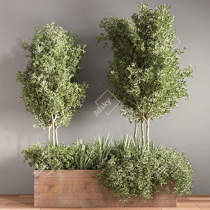 Stylish Indoor Plant Stand 3D model image 1