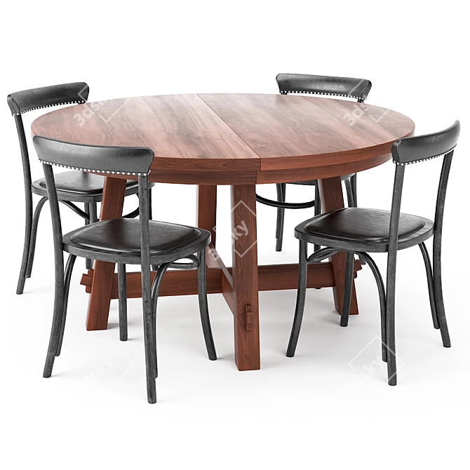 Modern Toscana Dining Set 3D model image 1